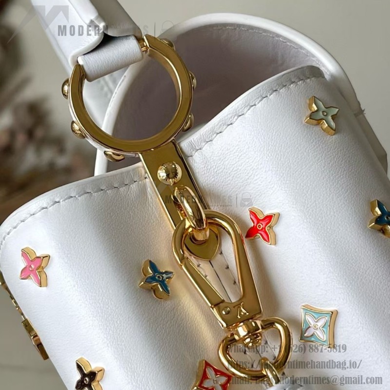 Louis Vuitton Capucines M14165 Murakami Re-Edition White Black Replica Handbag