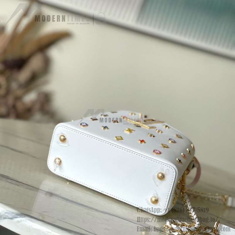 Louis Vuitton Capucines M14165 Murakami Re-Edition White Black Replica Handbag
