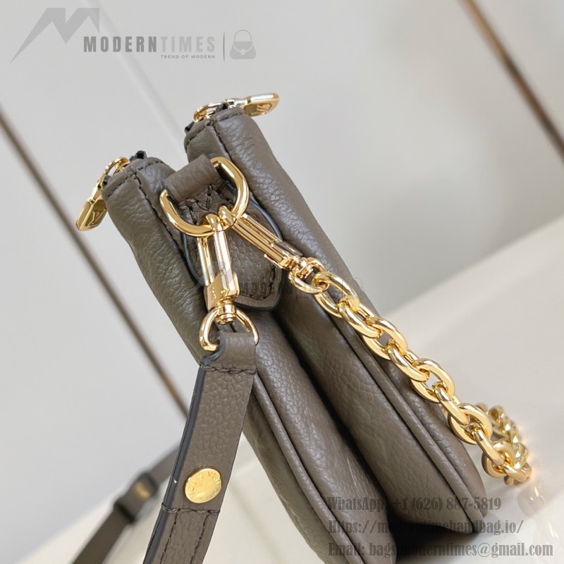 Louis Vuitton Liv Pochette M12916 Light Green Monogram Empreinte Replica