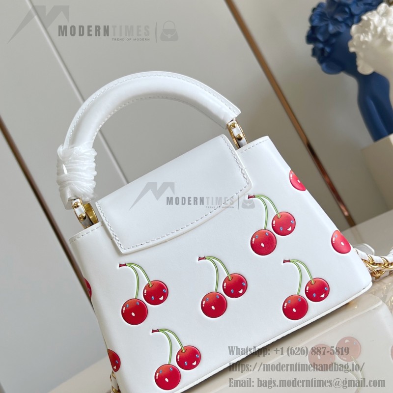 Louis Vuitton Capucines Mini M13251 Murakami Cherry Embossed Replica Handbag