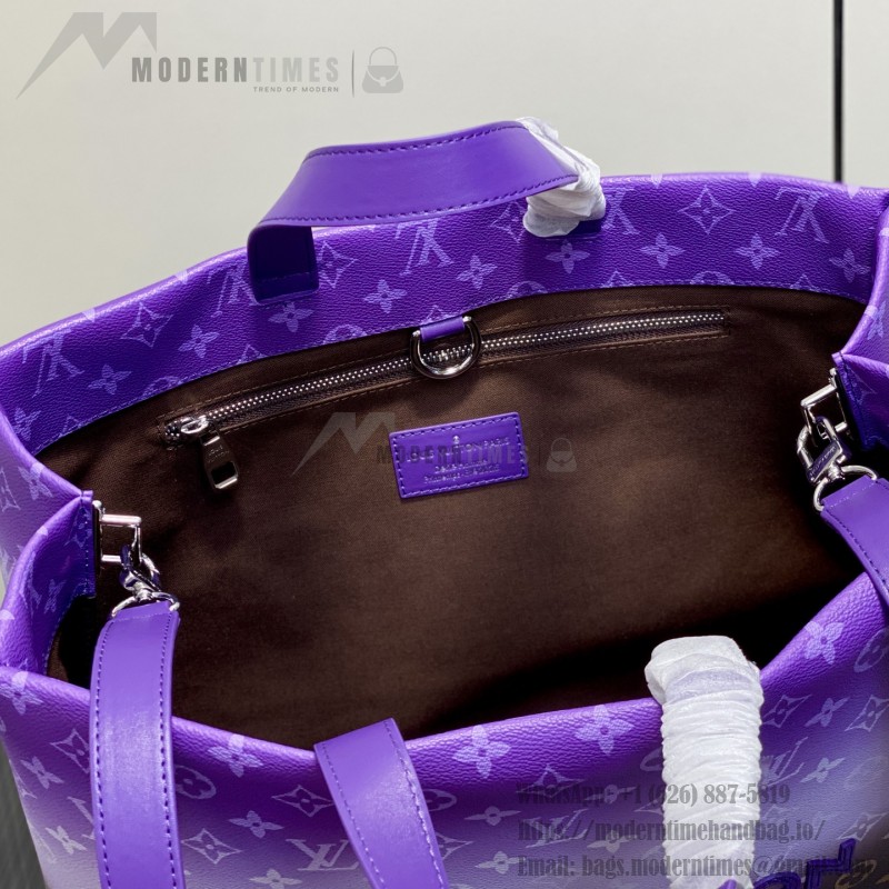 Louis Vuitton Shopper Tote M13923 Purple Gradient Damier Ebene Replica Bag