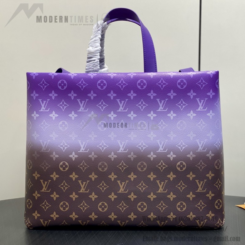Louis Vuitton Shopper Tote M13923 Purple Gradient Damier Ebene Replica Bag
