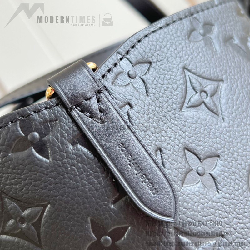 Louis Vuitton All In One Small M25858 black and M25890 light green Empreinte handbag