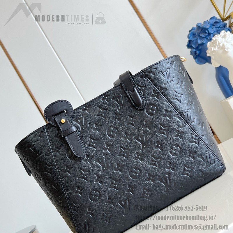 Louis Vuitton All In One Small M25858 black and M25890 light green Empreinte handbag