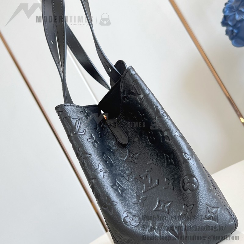 Louis Vuitton All In One Small M25858 black and M25890 light green Empreinte handbag