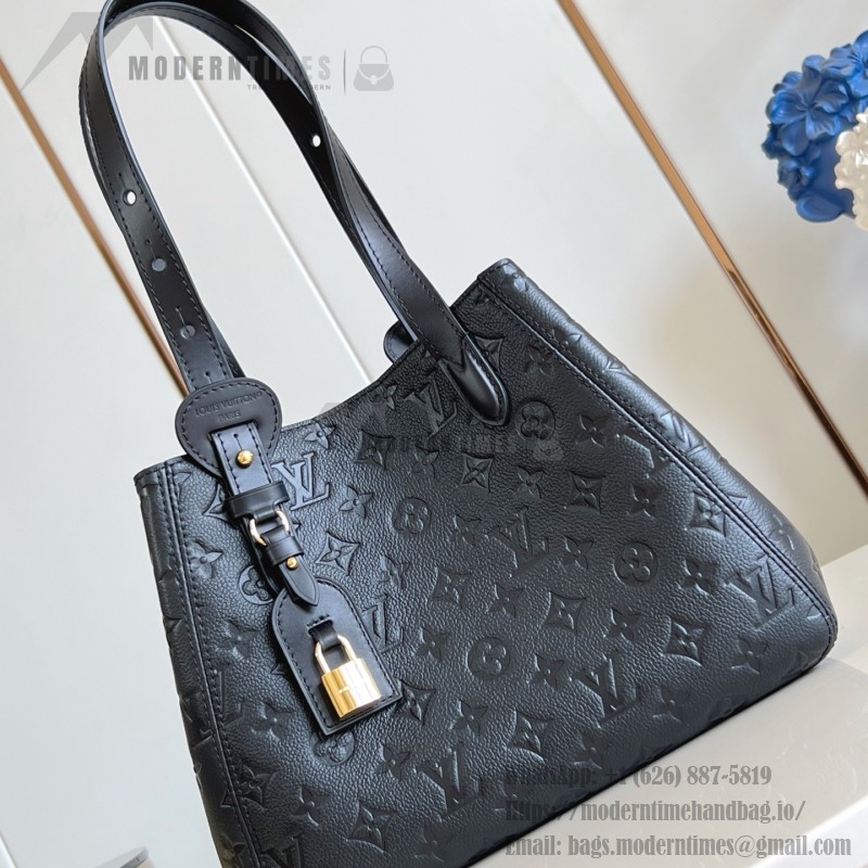 Louis Vuitton All In One Small M25858 black and M25890 light green Empreinte handbag