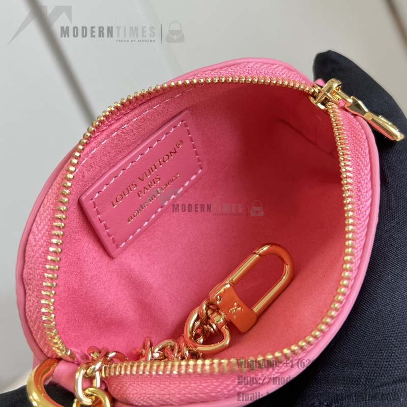Louis Vuitton Lipstick Mini Cosmetic Pouch Monogram Canvas with Chain