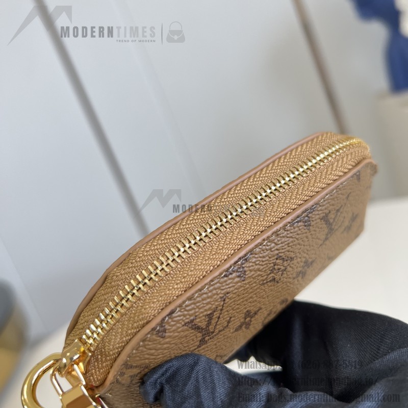 Louis Vuitton Lipstick Mini Cosmetic Pouch Monogram Canvas with Chain
