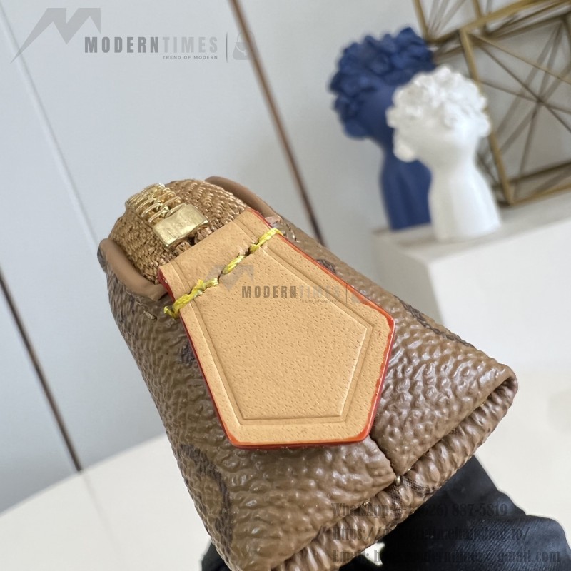 Louis Vuitton Lipstick Mini Cosmetic Pouch Monogram Canvas with Chain