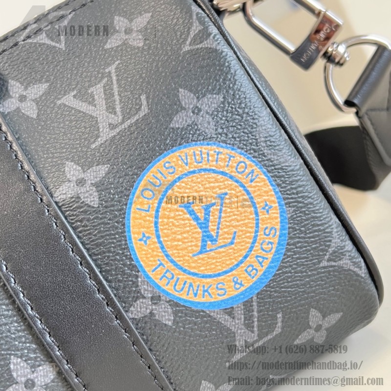 Louis Vuitton Keepall 25 Monogram Eclipse Canvas Bag