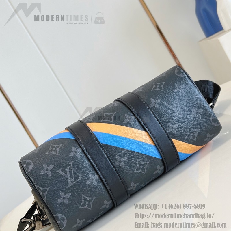 Louis Vuitton Keepall 25 Monogram Eclipse Canvas Bag