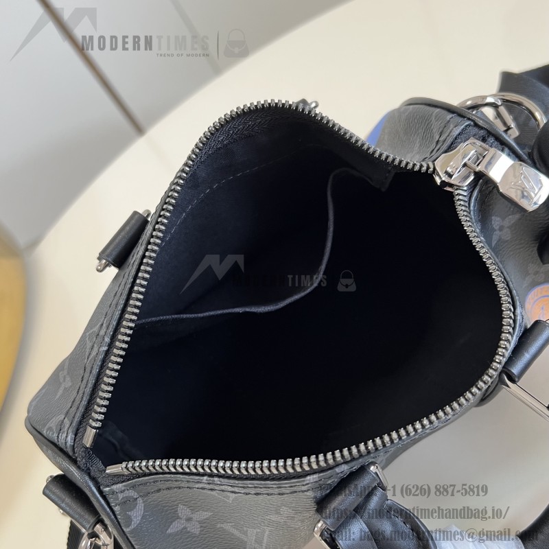 Louis Vuitton Keepall 25 Monogram Eclipse Canvas Bag