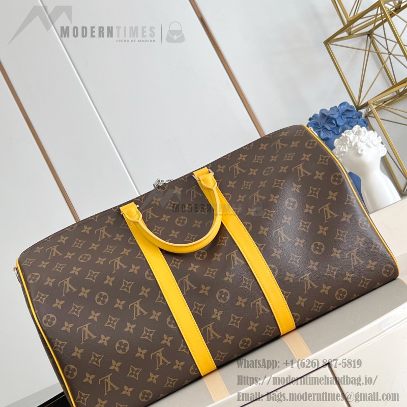 Louis Vuitton Keepall Bandoulière 50 Monogram Eclipse travel bag replica