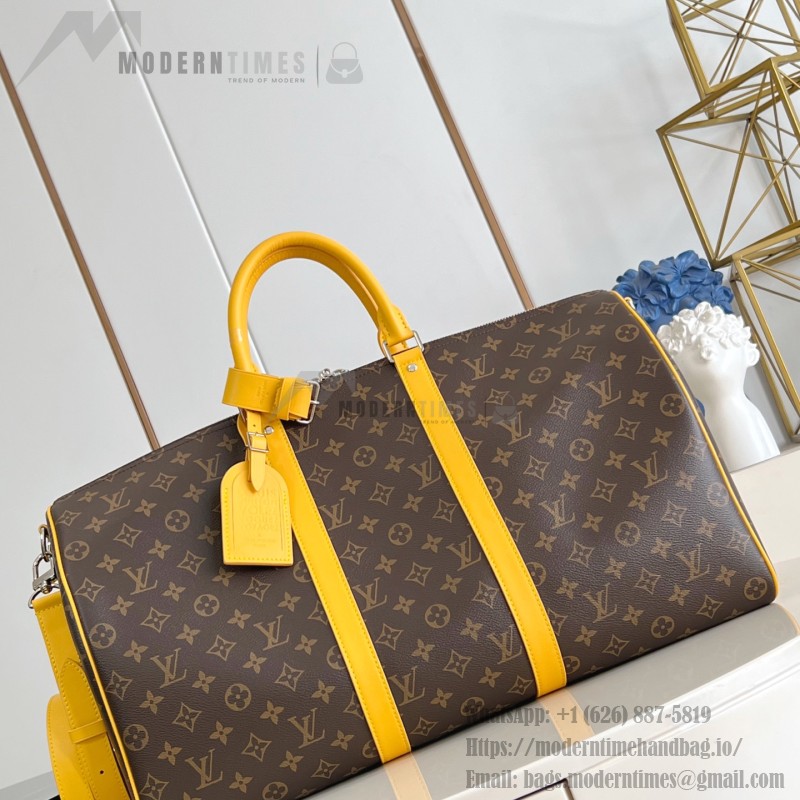 Louis Vuitton Keepall Bandoulière 50 Monogram Eclipse travel bag replica