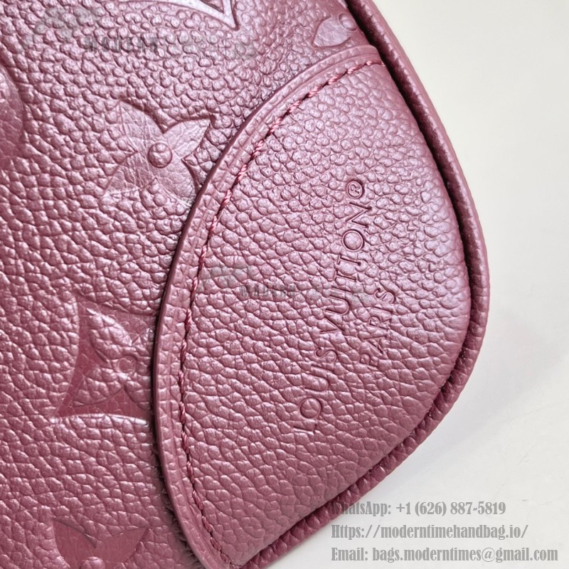 Louis Vuitton Boulogne Handbag replica in purple-red embossed leather