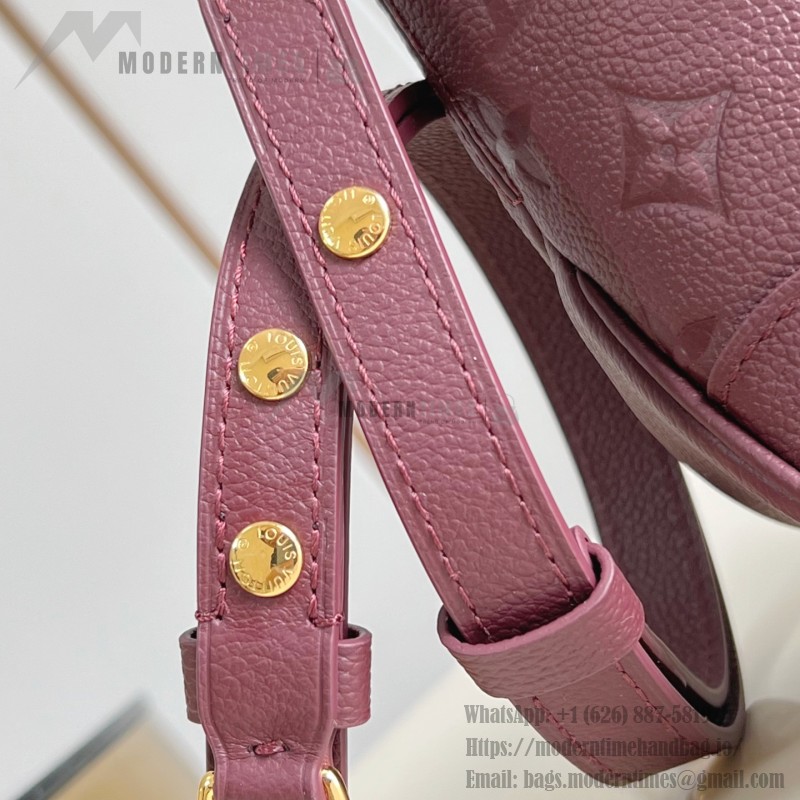 Louis Vuitton Boulogne Handbag replica in purple-red embossed leather