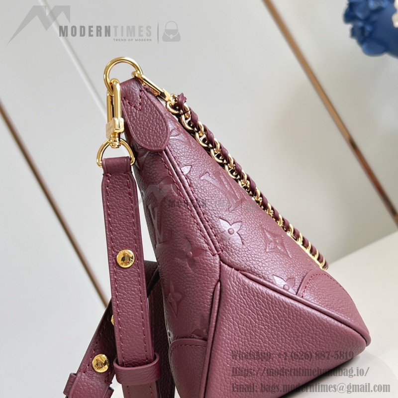 Louis Vuitton Boulogne Handbag replica in purple-red embossed leather
