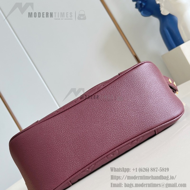 Louis Vuitton Boulogne Handbag replica in purple-red embossed leather