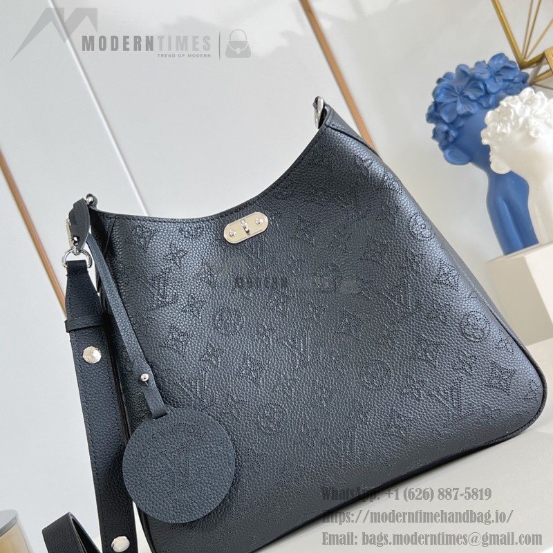Louis Vuitton All Around medium handbag Monogram perforated leather light coffee black