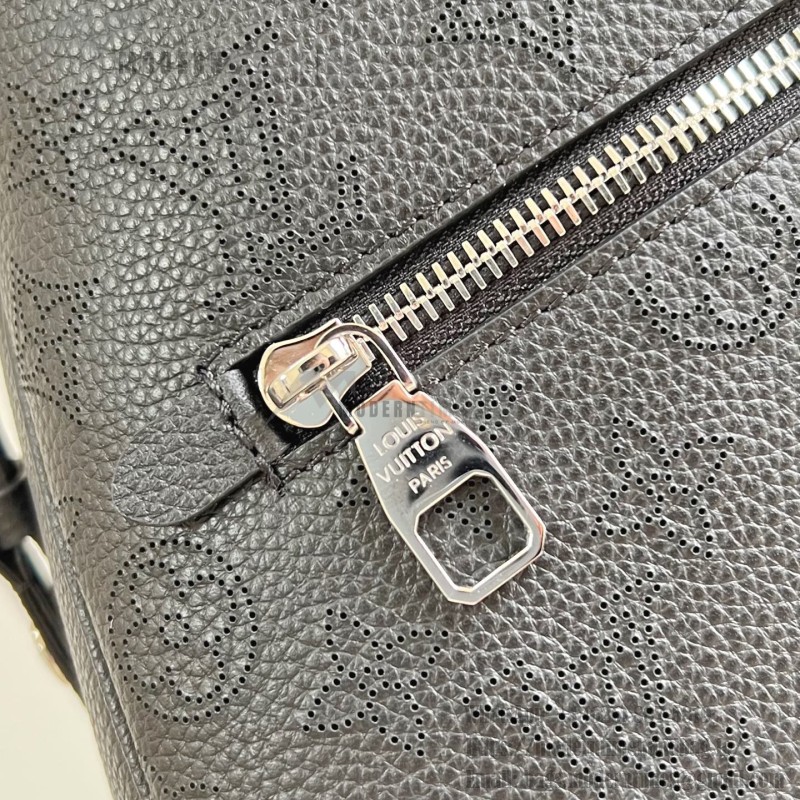 Louis Vuitton All Around medium handbag Monogram perforated leather light coffee black