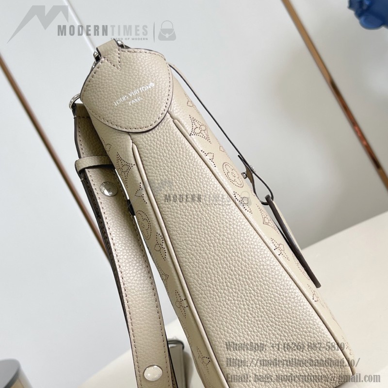 Louis Vuitton All Around medium handbag Monogram perforated leather light coffee black