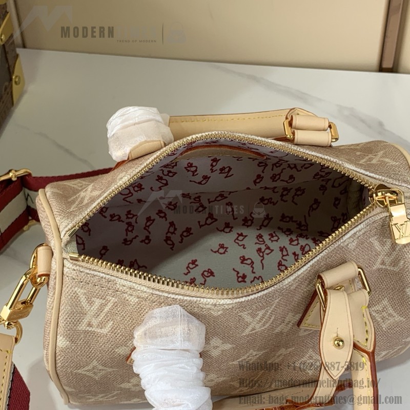 Louis Vuitton Speedy Bandoulière 20 Meowgram canvas handbag with cat charm