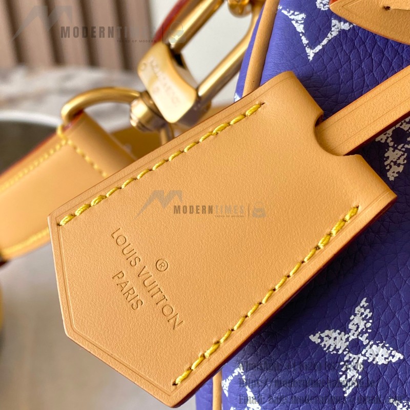 Louis Vuitton Speedy P9 Bandouliere 25 Handbag M11562 Windy Purple & M11561 Lake Blue with A-grade Full Steel Hardware (9.84 x 5.91 x 5.91 inches)