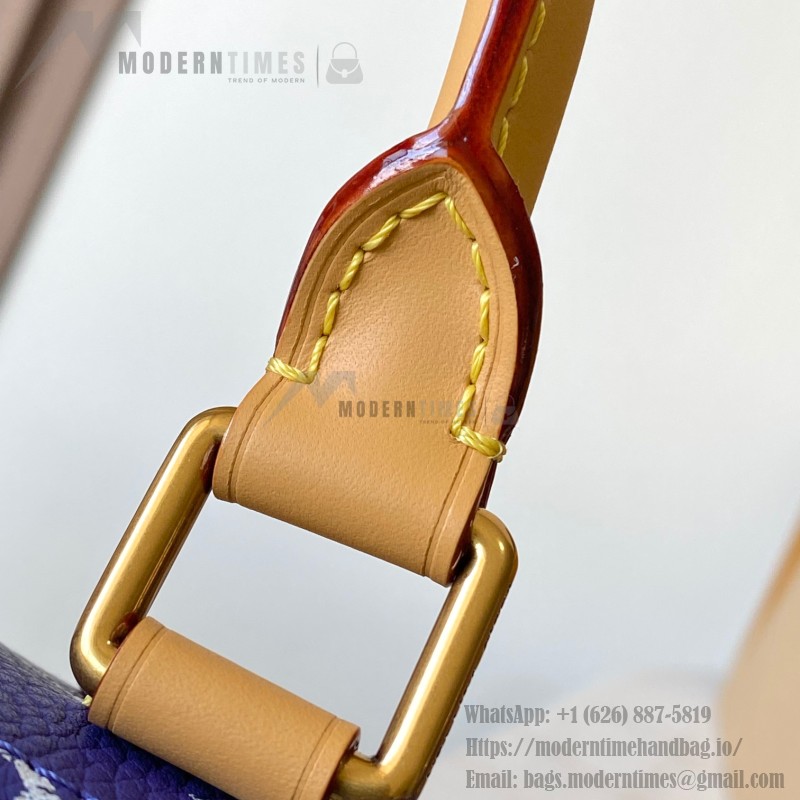Louis Vuitton Speedy P9 Bandouliere 25 Handbag M11562 Windy Purple & M11561 Lake Blue with A-grade Full Steel Hardware (9.84 x 5.91 x 5.91 inches)