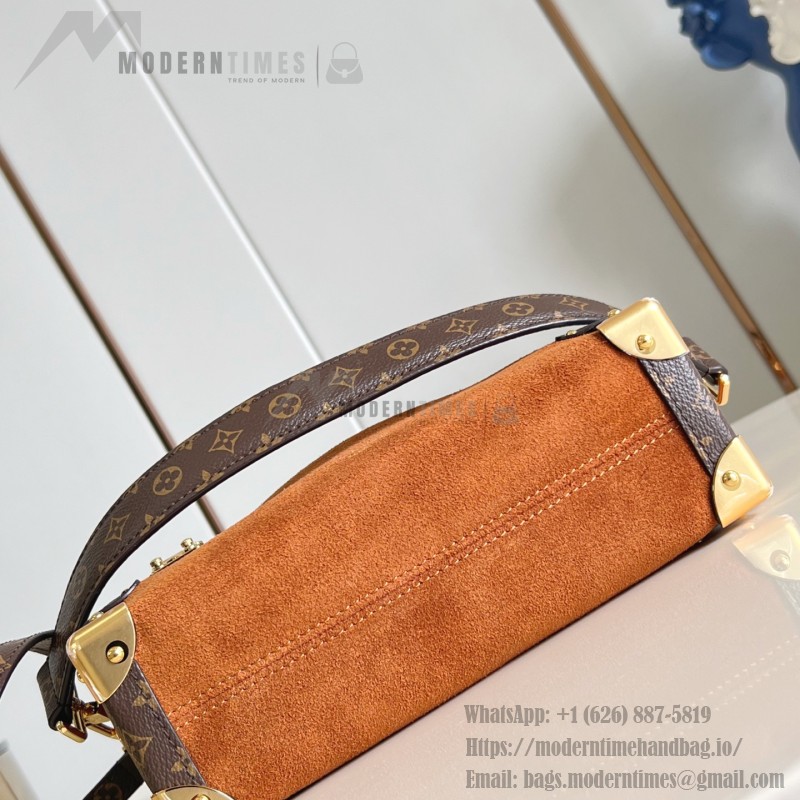 Louis Vuitton Side Trunk MM M15072 with Monogram Coated Canvas, S-Lock Closure, Detachable Chain Strap (6.3 x 3.35 x 9.25 inches)