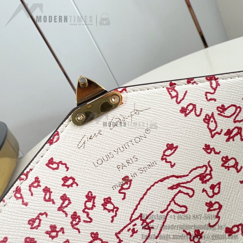 Louis Vuitton M42265 Nice Cosmetic Bag in Premium Italian Leather with Hidden Zipper Pocket