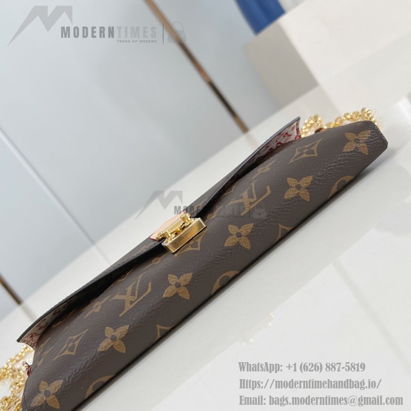 Louis Vuitton M42265 Nice Cosmetic Bag in Premium Italian Leather with Hidden Zipper Pocket