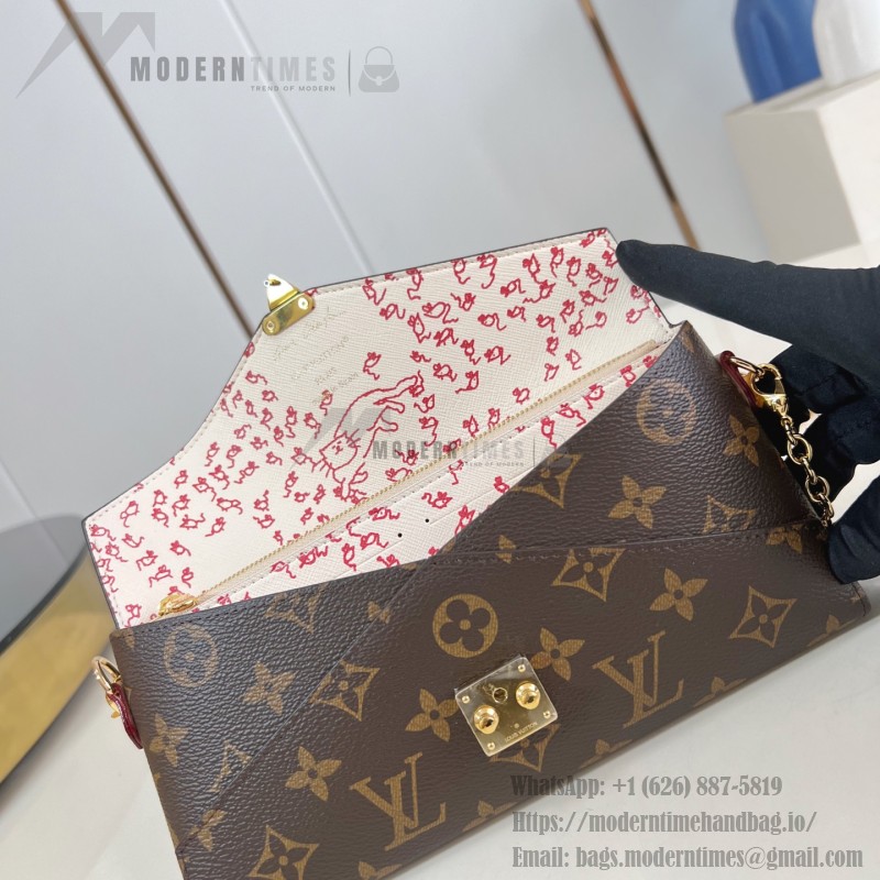 Louis Vuitton M42265 Nice Cosmetic Bag in Premium Italian Leather with Hidden Zipper Pocket