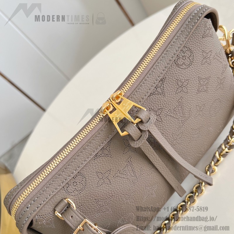 Louis Vuitton M25904 Mahina Hand It All PM – Perforated Calf Leather with Detachable Leather Strap & Woven Chain Handle