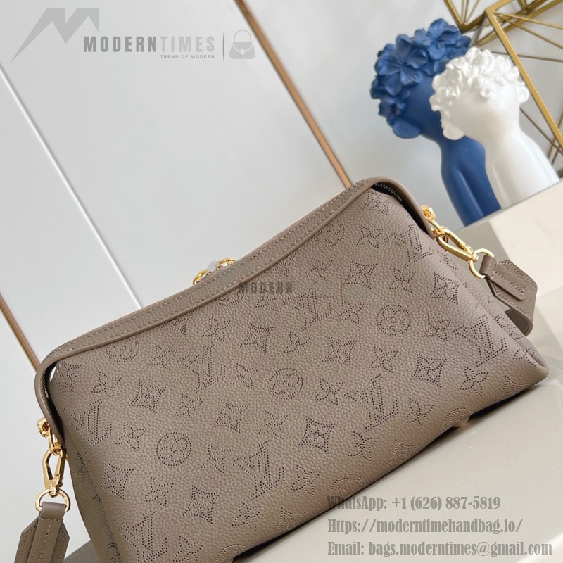 Louis Vuitton M25904 Mahina Hand It All PM – Perforated Calf Leather with Detachable Leather Strap & Woven Chain Handle