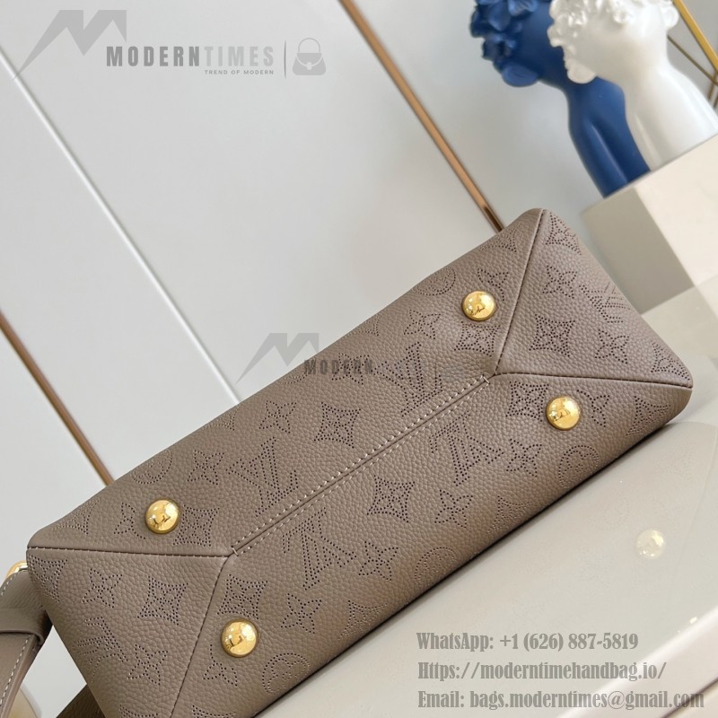 Louis Vuitton M25904 Mahina Hand It All PM – Perforated Calf Leather with Detachable Leather Strap & Woven Chain Handle