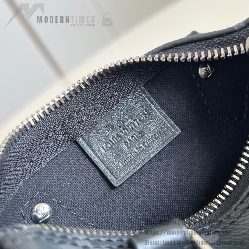 Louis Vuitton Nano Speedy Handbag in Monogram Eclipse Canvas with Detachable Strap