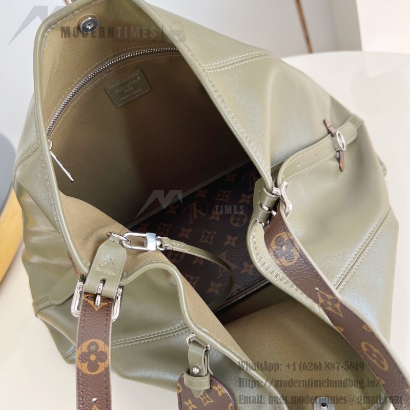 Louis Vuitton CarryAll Vibe MM Handbag in Monogram Empreinte Leather with Detachable LV Tag