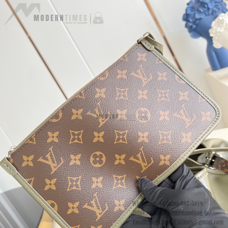 Louis Vuitton CarryAll Vibe MM Handbag in Monogram Empreinte Leather with Detachable LV Tag