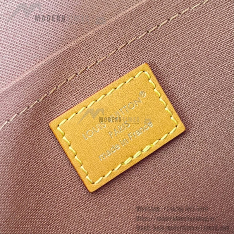 Louis Vuitton Satchel Mini Handbag from the Monogram Archive Collection with Aged Leather Trim and Gold Hardware