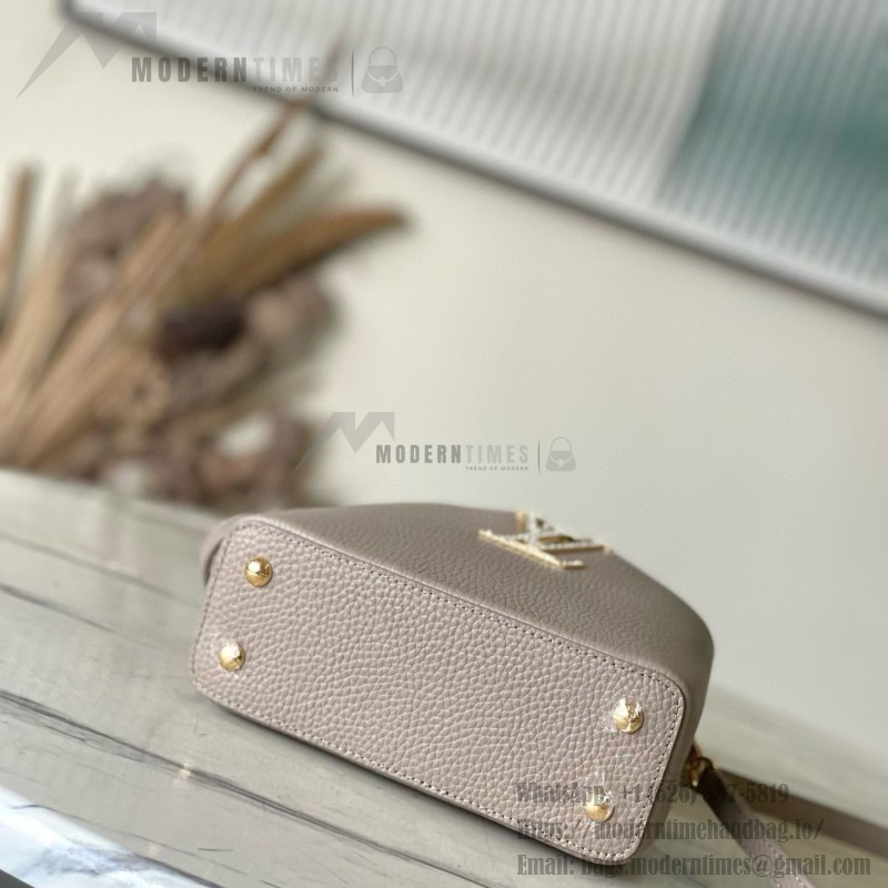 Louis Vuitton Capucines Mini Handbag with rhinestone LV letters and Flower Crown handle