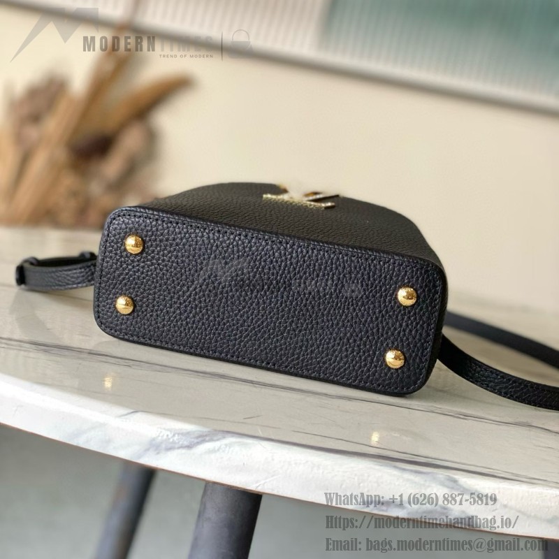 Louis Vuitton Capucines Mini Handbag with rhinestone LV letters and Flower Crown handle