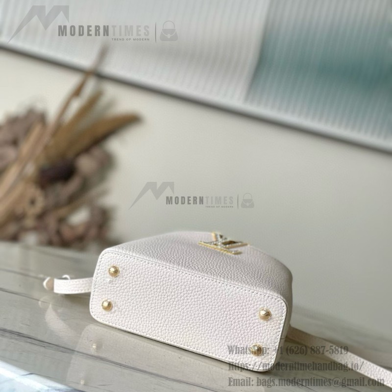 Louis Vuitton Capucines Mini Handbag with rhinestone LV letters and Flower Crown handle