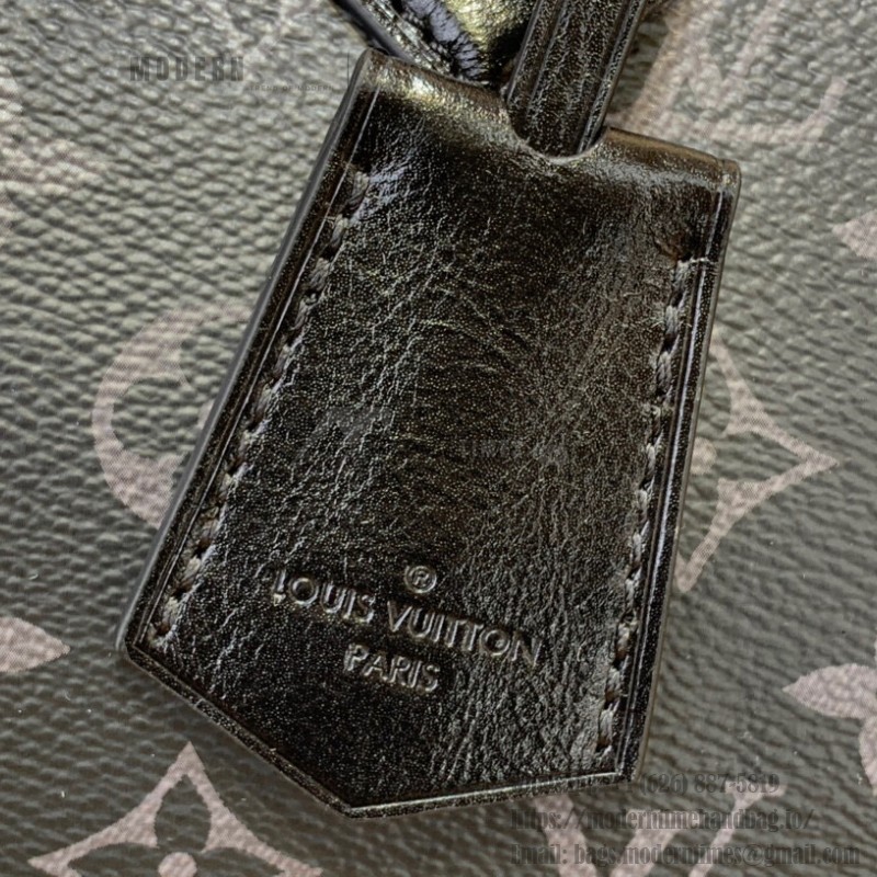 Louis Vuitton Speedy Soft 30 Handbag M15102 in Monogram Eclipse canvas with chain straps and leather key pouch
