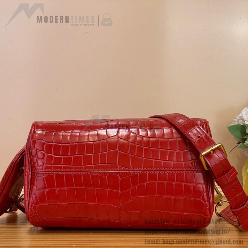 Louis Vuitton Speedy P9 Bandoulière 25 M24425 - Brown Crocodile-Embossed Leather Handbag with Monogram