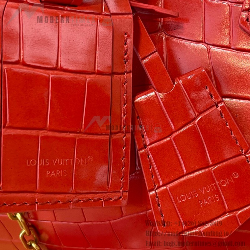 Louis Vuitton Speedy P9 Bandoulière 25 M24425 - Brown Crocodile-Embossed Leather Handbag with Monogram