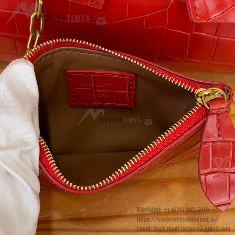 Louis Vuitton Speedy P9 Bandoulière 25 M24425 - Brown Crocodile-Embossed Leather Handbag with Monogram