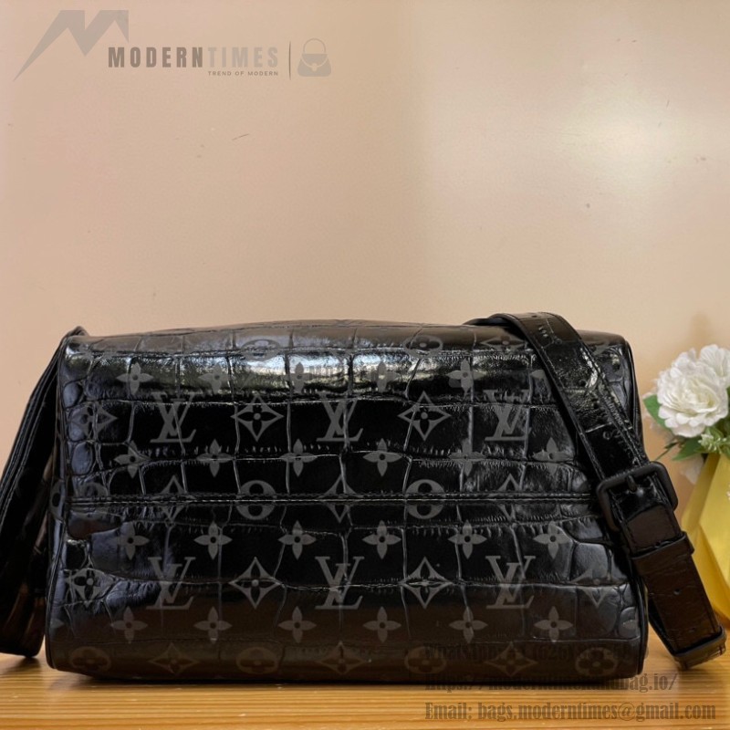 Louis Vuitton Speedy P9 Bandoulière 25 M24425 - Brown Crocodile-Embossed Leather Handbag with Monogram