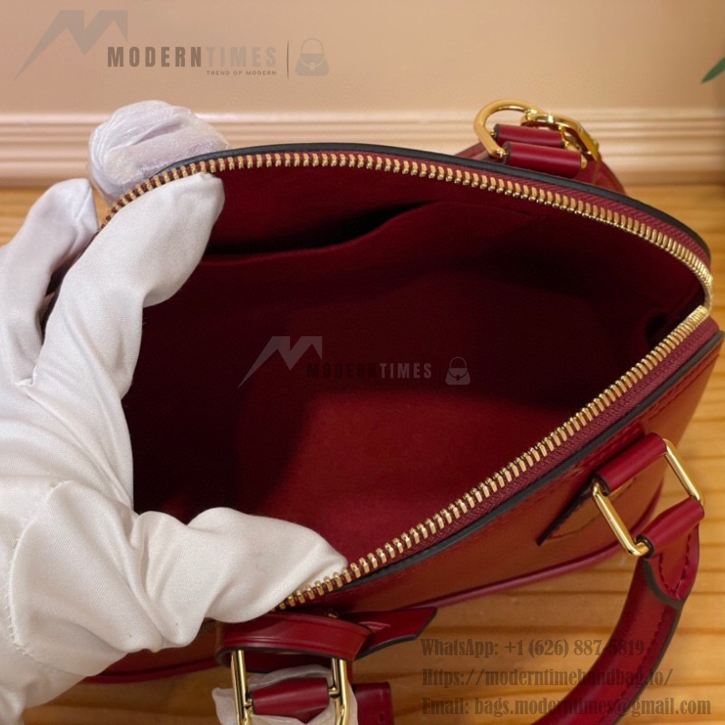 Louis Vuitton Sac Alma BB M25562 - Burgundy Monogram Epi Leather with Water Ripple Texture