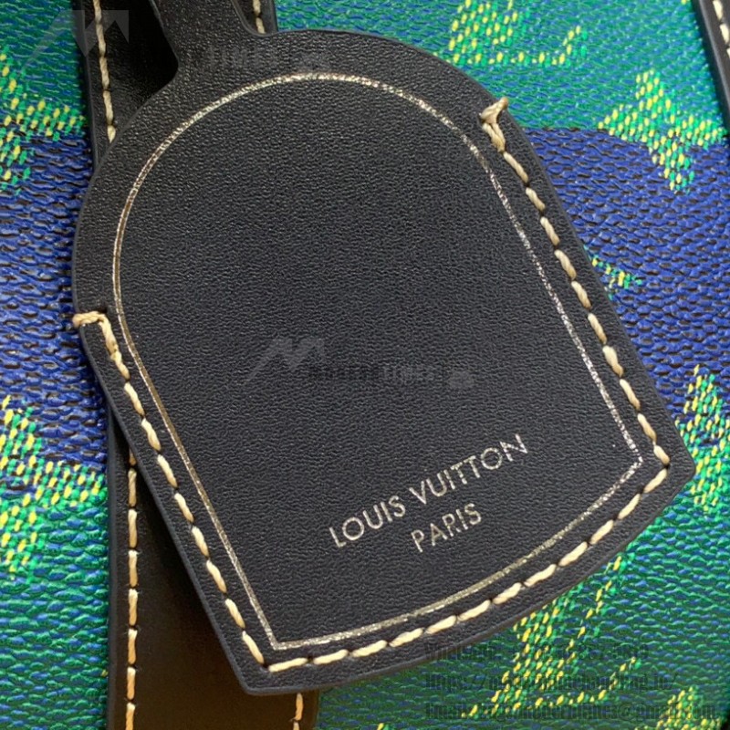 Louis Vuitton Keepall Bandoulière 25 M25786 - Blue-Green Floral Monogram Surfin’ Canvas