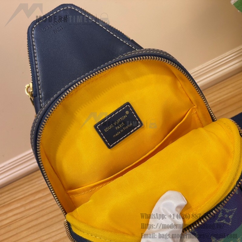 Louis Vuitton Sac Avenue Slingbag PM M26419 - Blue-Green Monogram Heritage Canvas with Shoulder Strap
